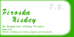 piroska miskey business card